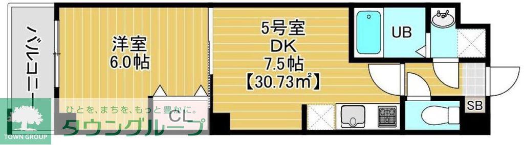 アイビス海神(1DK/2階)の間取り写真