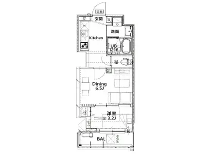 N-FLATS板橋(1DK/5階)の間取り写真