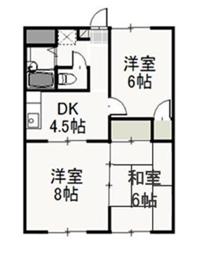 エステートIMA(3DK/1階)の間取り写真