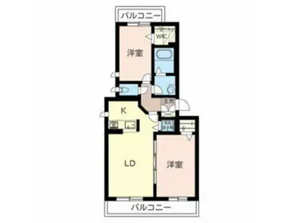 コットンフェロー(2LDK/2階)の間取り写真