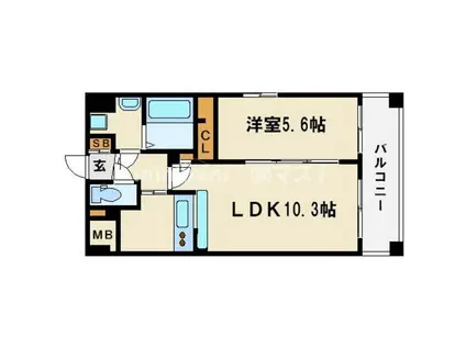 アーバネックス・谷町(1LDK/10階)の間取り写真