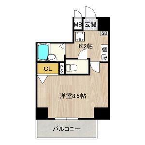 サムティ上堀川(1K/4階)の間取り写真