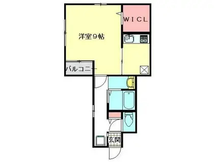 イスタナ・リア(1K/1階)の間取り写真