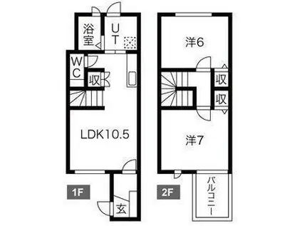 PROSPER愛子東(2LDK/1階)の間取り写真