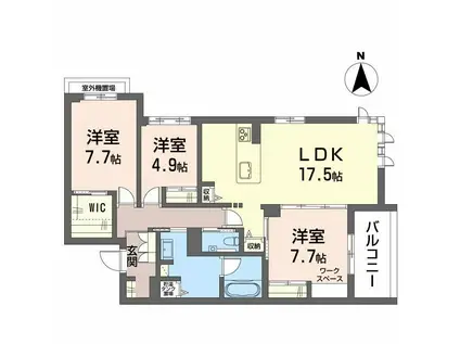 リノア泉が丘(3LDK/3階)の間取り写真