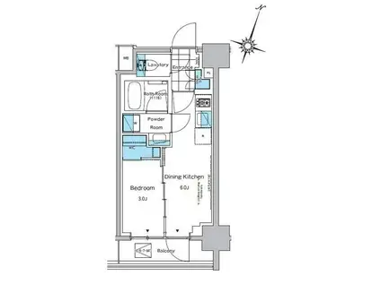 ルフォンプログレ神田プレミア(1DK/3階)の間取り写真