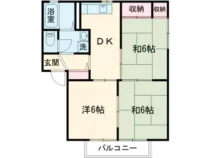 セントラルハイツA(3DK/2階)の間取り写真