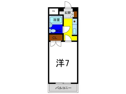 カサ コモダ6(1K/4階)の間取り写真