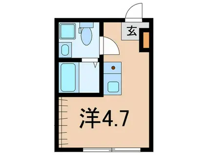 THE SANCTUS 品川 サウス(ワンルーム/5階)の間取り写真