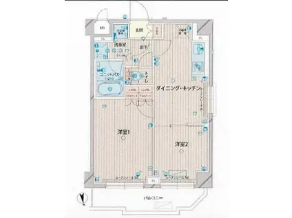 ルーブル上板橋(2DK/4階)の間取り写真