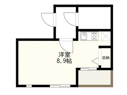 デイズ桜川II(ワンルーム/9階)の間取り写真