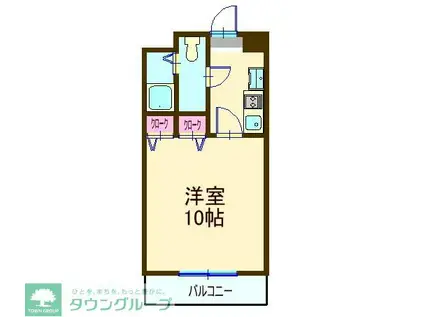 グリーンクロス西中延(1K/2階)の間取り写真