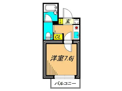 サウンドフォルム多摩川(1K/1階)の間取り写真