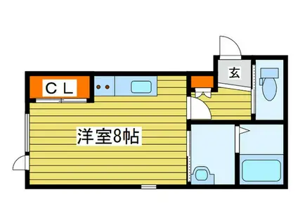 スクエアプラス(ワンルーム/2階)の間取り写真