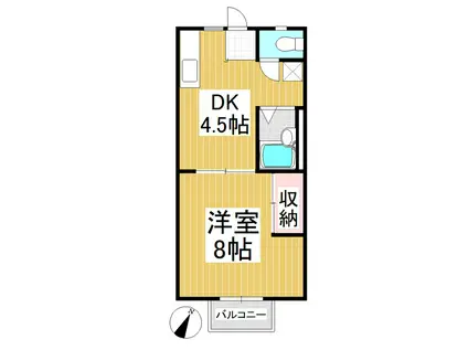 ハイツ・ルーセント(1DK/1階)の間取り写真