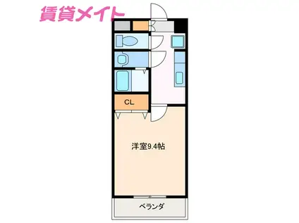 サンクチュアリー亀山(1K/1階)の間取り写真