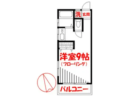 豊マンション(ワンルーム/3階)の間取り写真