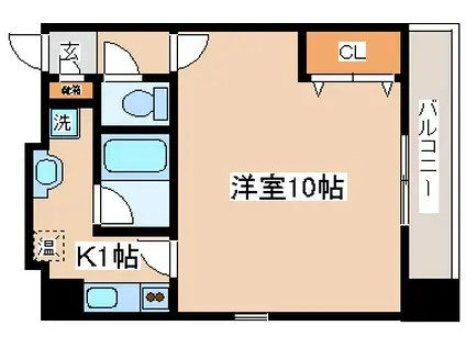 ラフォンテ三宮(1K/6階)の間取り写真