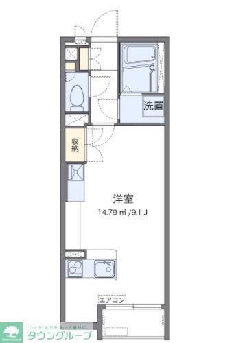 レオネクストガルデニア(ワンルーム/2階)の間取り写真
