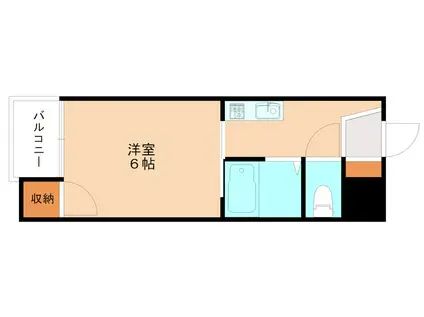 ギャラン小芝(1K/1階)の間取り写真