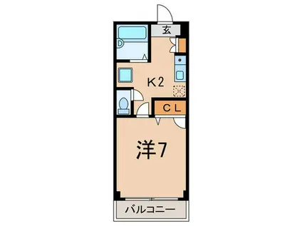 ラモーナ(1K/3階)の間取り写真