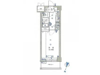 リガーレ浮間公園(1K/3階)の間取り写真