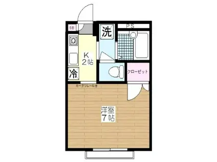 エクセル烏山(ワンルーム/1階)の間取り写真