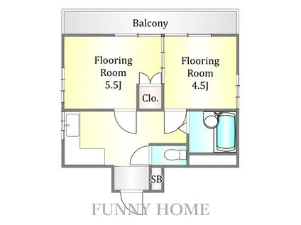 ハイツM(2K/2階)の間取り写真