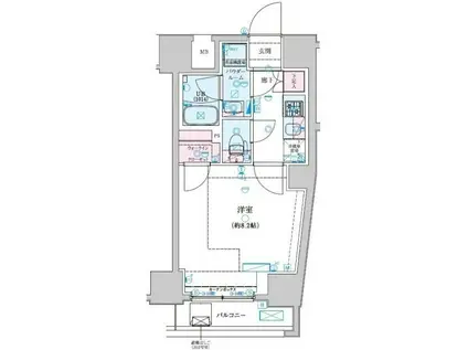 ジェノヴィア新子安(1K/10階)の間取り写真