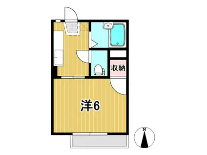 コートエスポワール(1K/2階)の間取り写真