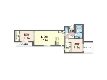 メゾン オルジュ(2LDK/2階)の間取り写真