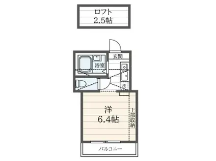 ハムステッド・ヒース(ワンルーム/2階)の間取り写真