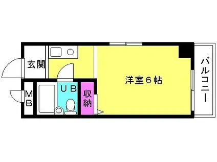 新在家ビル(ワンルーム/3階)の間取り写真