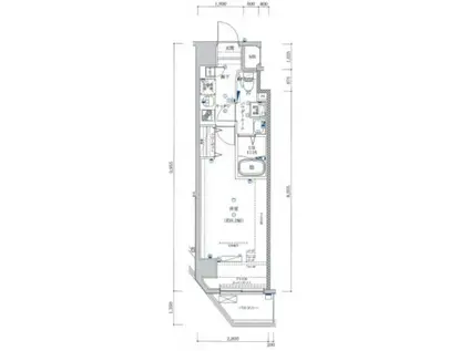 フェルクルール押上(1K/6階)の間取り写真