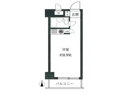 エルハイム麹町(ワンルーム/7階)の間取り写真