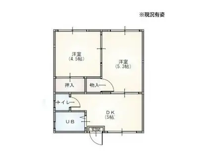 ヴェルデ(2DK/2階)の間取り写真