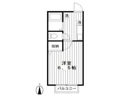 THE CUBE(1K/1階)の間取り写真