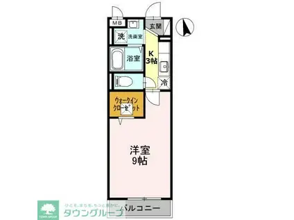 グレイス(1K/1階)の間取り写真