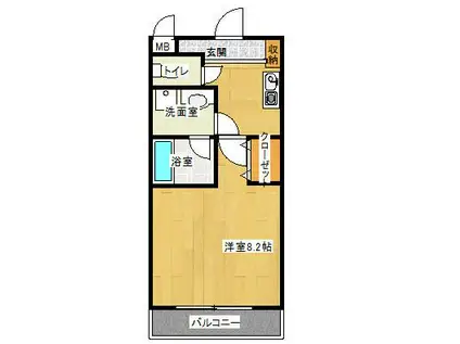 HIKARIマンション(1K/3階)の間取り写真