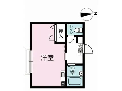 カーサエスクレアC(ワンルーム/1階)の間取り写真
