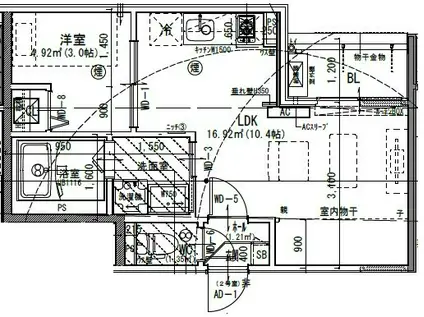 JACK KORAKUI(1LDK/1階)の間取り写真