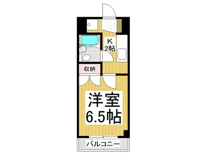 コーポ三輪(1K/3階)の間取り写真