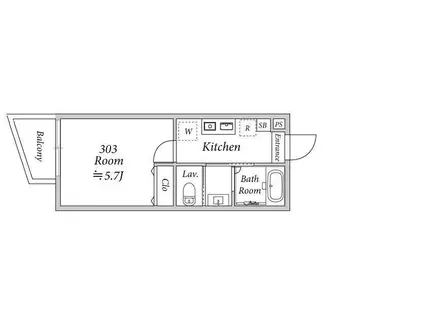 サンコート石神井公園(1K/3階)の間取り写真