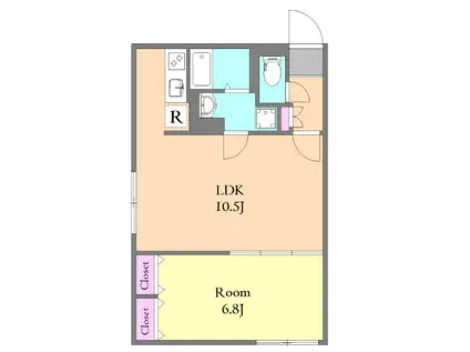  CASA F(1LDK/3階)の間取り写真