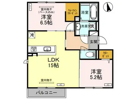 クラッセ A棟(2LDK/3階)の間取り写真