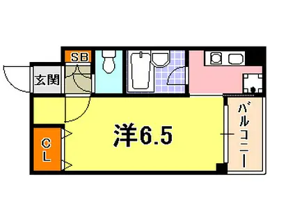 ラ・フォンテ新神戸(1K/7階)の間取り写真