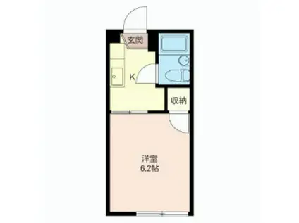 ナッツベリーハウス(1K/1階)の間取り写真