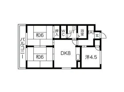 グリンハイツ(3DK/1階)の間取り写真