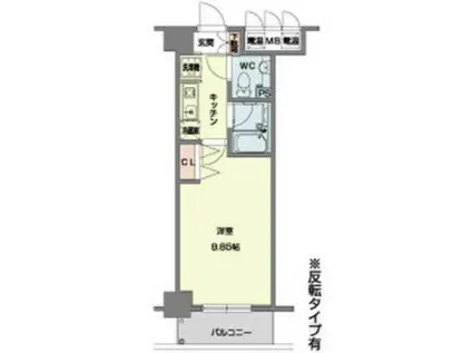 ジュネス東住吉弐番館(1K/3階)の間取り写真