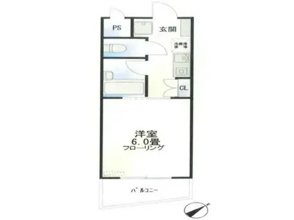 クレスト代々木(1K/1階)の間取り写真